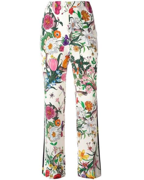 Gucci Snake Flora Print Trousers 